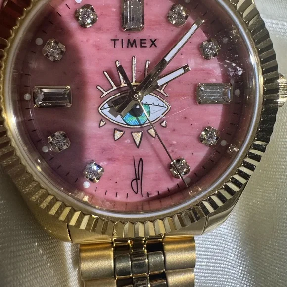 Timex x Jacquie Aiche evil eye Gold Watch with Eye Motif - Picture 9 of 12